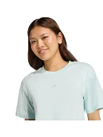 Dámské bavlněné tričko adidas Essentials Small Logo světle modrá JY4965 Dámské bavlněné tričko adidas Essentials Small Logo světle modrá JY4965