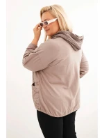 Dámská mikina Plus Size bavlněná na zip fango