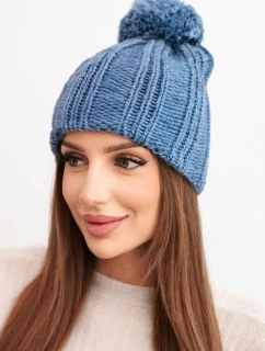 Klobouk s fleece Idalia K284 jeansový