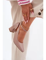 Kožené Lodičky Na Podpatku Maciejka K6816-04 Béžové Kožené Lodičky Na Podpatku Maciejka K6816-04 Béžové