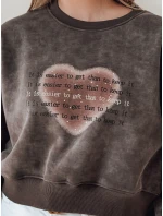 Dámská oversize mikina se srdcem DESSER graphite FashionStreet BY1464