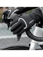 Cyklistické rukavice Rockbros, nepromokavé, velikost: XXL - černé
