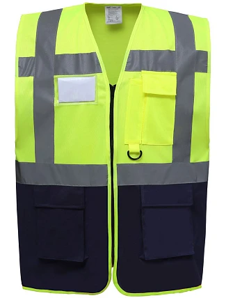 Yoko HVW 801 Hi-Vis multifunkční vesta 79.W801 hi vis yellow/navy