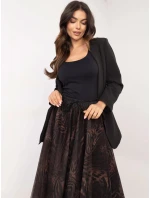 Sukně DHJ SD 19981 6.25 hnědo-černá - FPrice Sukně DHJ SD 19981 6.25 hnědo-černá - FPrice