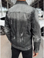 Pánská džínová bunda černá FashionStreet TX4722