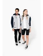 Kariban K 4003 Unisex bunda s kapucí "Teddy" 20.4003 navy/oxford grey/white