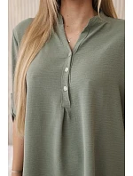 Halenka s prodlouženým zadním dílem světlá khaki Halenka s prodlouženým zadním dílem světlá khaki