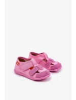 Dětské papuče na suchý zip – růžové Reathiana