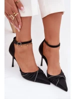 Podpatky s krystaly Černá Katlina