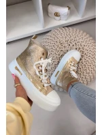 Dámské tenisky na platformě se zlatými přezkami Gracella