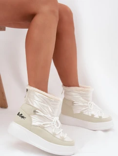 Dámské sněhule na platformě Lee Cooper LCJ-25-03-3815 – bílé