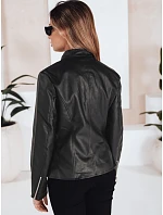 Dámská kožená bunda TY5202 černá - FashionStreet
