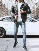 FashionStreet šedá oboustranná pánská zimní bunda TX4198