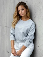 FashionStreet dámská klasická světle šedá mikina BY1525