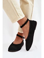 Baleríny z přírodního semiše Big Star TT274212 Černé