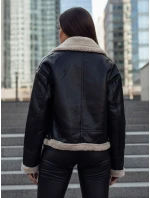 Dámská kožená bunda s ovčí kůží SHEREB black FashionStreet TY4756z