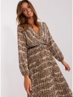 Šaty DHJ SK 10536N 5.03P černá a béžová