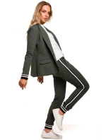 M459 Blejzr s pruhovanými žebrovanými manžetami - černý M459 Blejzr s pruhovanými žebrovanými manžetami - černý