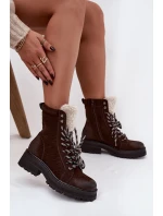 Dámské trapery z eko kůže – čokoládové Bellora Dámské trapery z eko kůže – čokoládové Bellora