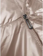 Světle béžová péřová vesta s odepínací kapucí (B8247-51) Světle béžová péřová vesta s odepínací kapucí (B8247-51)