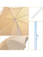 PLÁŽOVÝ A ZAHRADNÍ SLUNEČNÍK SE STŘAPCI 174 CM ŽLUTÝ