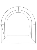 ZAHRADNÍ TUNEL 200x200x200 cm PE BÍLÁ OCELOVÁ KONSTRUKCE