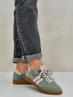 Zelené Nízké Dámské Sneakersy Zamšové Zazoo