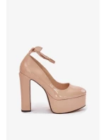 Dámské lodičky na sloupku C-240 béžová - Step in style Dámské lodičky na sloupku C-240 béžová - Step in style