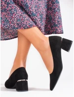 Trendy dámské černé lodičky na širokém podpatku Trendy dámské černé lodičky na širokém podpatku