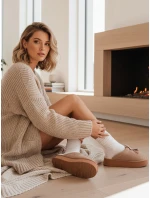 FashionStreet béžové zateplené dámské žabky ZY1302