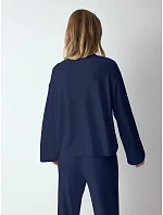 Vrchní díl pyžama Cozy Comfort Top X 01 modrý Blue - TRIUMPH Vrchní díl pyžama Cozy Comfort Top X 01 modrý Blue - TRIUMPH