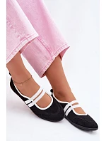 Sportovní baleríny s elastickými pásky Černé Donatella