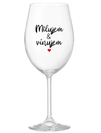 MILUJEM & VÍNUJEM - priehľadný pohár na víno 350 ml MILUJEM & VÍNUJEM - priehľadný pohár na víno 350 ml
