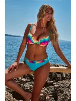 Dámské plavkové kalhotky KFP035 Clarissa modro-růžové - Gaia Dámské plavkové kalhotky KFP035 Clarissa modro-růžové - Gaia