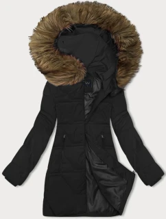 Černá dámská zimní bunda s kapucí J Style (16M9099-392)