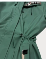 Damska kurtka z wykończeniem w kratkę Goodlookin zielona (KK60411-2#)