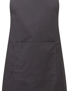 Premier PR 154 Zástěra s laclem a kapsou na břiše "Colours" 39.0154 charcoal