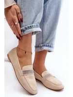 Dámské mokasíny s cirkony v béžové barvě Ralrika Dámské mokasíny s cirkony v béžové barvě Ralrika