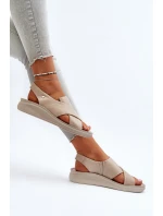 kožené sandály na klínu Černé Morgan