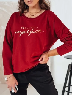 VIVILINES dámská halenka oversize s potiskem bordó FashionStreet RY2693