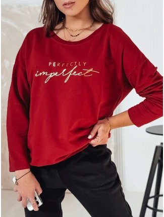 VIVILINES dámská halenka oversize s potiskem bordó FashionStreet RY2693