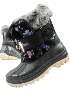 Lee Cooper zimní sněhule dětské zateplené sněhule pro dívky černé