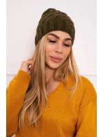 Fleecová čepice Agnes K239 khaki