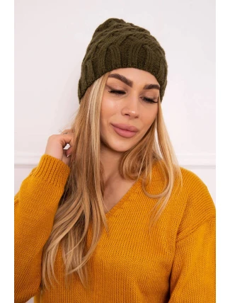Fleecová čepice Agnes K239 khaki