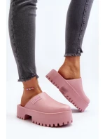 Dámské žabky s masivní podrážkou Big Star NN274020 Růžové Dámské žabky s masivní podrážkou Big Star NN274020 Růžové