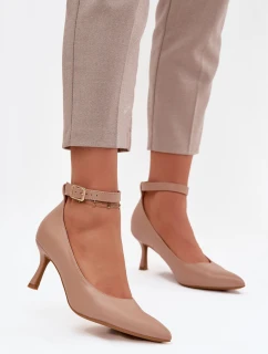 Lodičky s páskem tmavě béžové Perrine