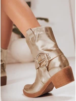 Dámské kovbojské boty se zlatou přezkou FashionStreet ZY1270