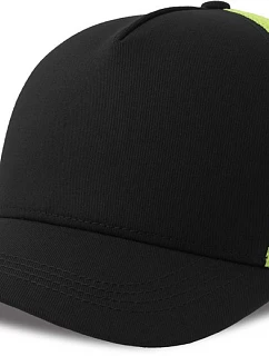 Atlantis Headwear Rapper Cotton-S 5 panelová Trucker kšiltovka 33.0260 black/yellow fluo