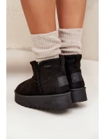 Dámské Sněhule Na Platformě S Prošitím Big Star SS274128 Černé