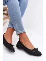Černé balerínky s mašlí Amelivra